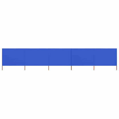 5-panel Wind Screen Fabric 600x160 cm Azure Blue