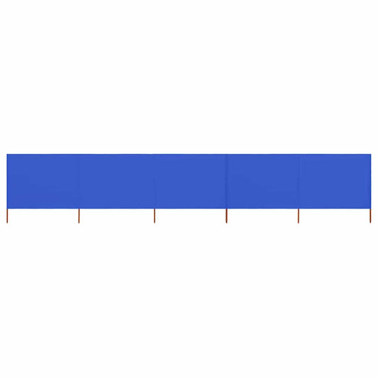 5-panel Wind Screen Fabric 600x160 cm Azure Blue