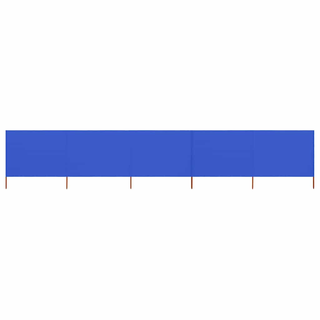47171 vidaXL 5-panel Wind Screen Fabric 600x160 cm Azure Blue