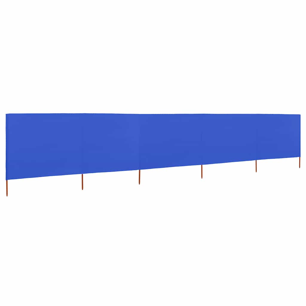 47171 vidaXL 5-panel Wind Screen Fabric 600x160 cm Azure Blue