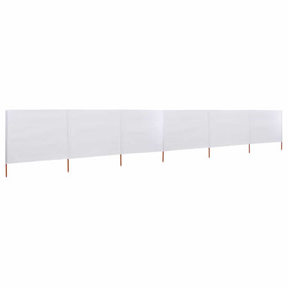 47174 vidaXL 6-panel Wind Screen Fabric 800x120 cm Sand White