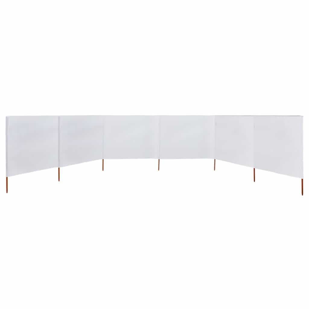 47174 vidaXL 6-panel Wind Screen Fabric 800x120 cm Sand White