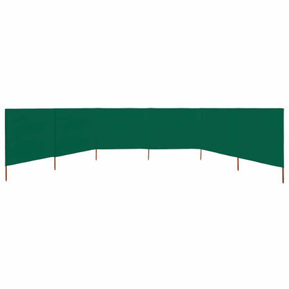 47175 vidaXL 6-panel Wind Screen Fabric 800x120 cm Green