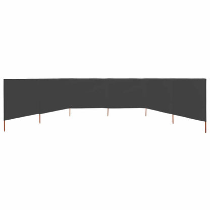 47176 vidaXL 6-panel Wind Screen Fabric 800x120 cm Anthracite