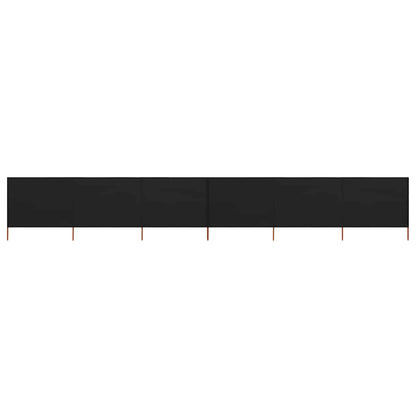 47178 vidaXL 6-panel Wind Screen Fabric 800x120 cm Black