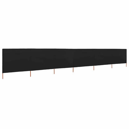 47178 vidaXL 6-panel Wind Screen Fabric 800x120 cm Black