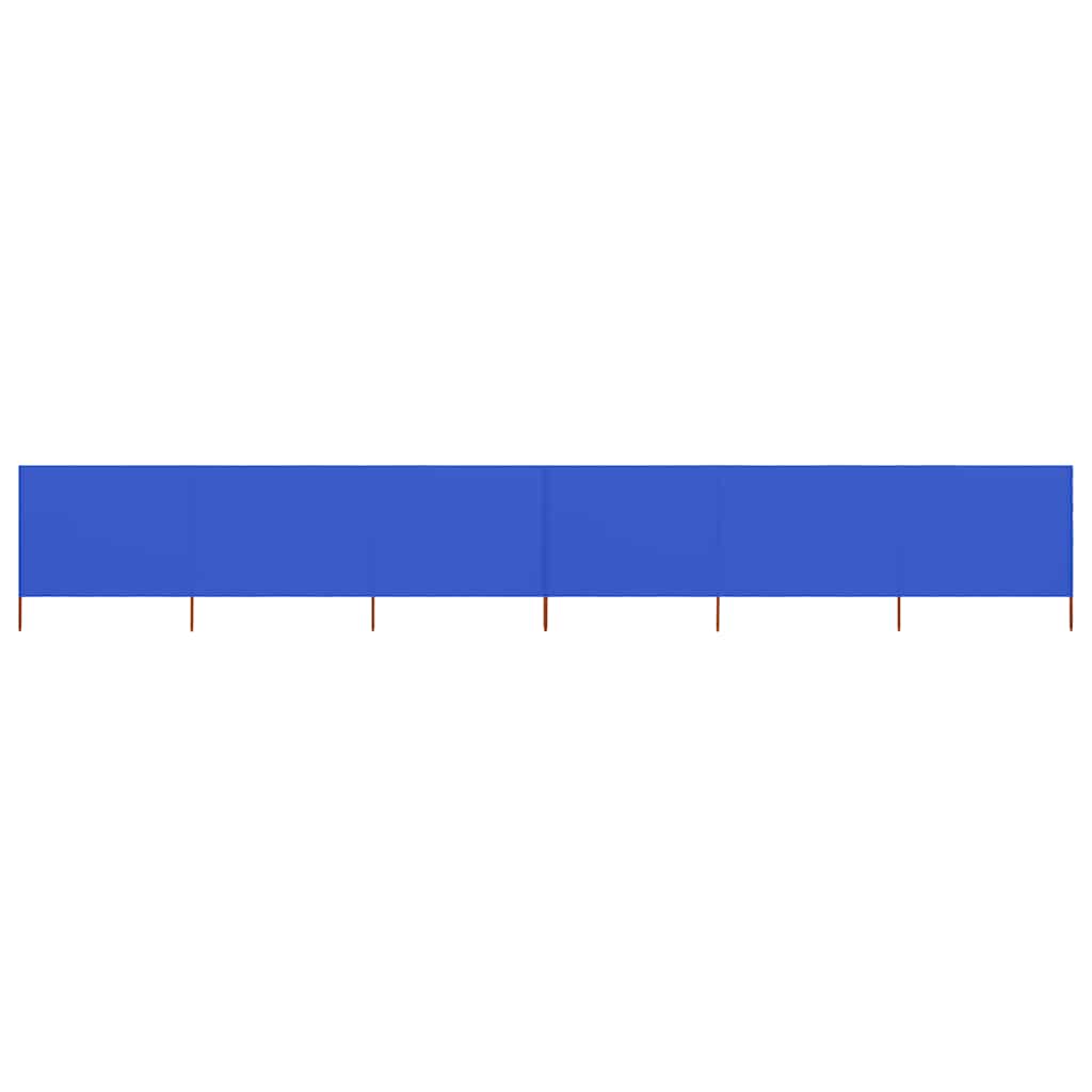 6-panel Wind Screen Fabric 800x120 cm Azure Blue