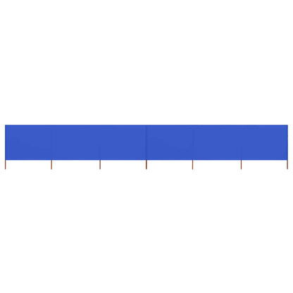 6-panel Wind Screen Fabric 800x120 cm Azure Blue