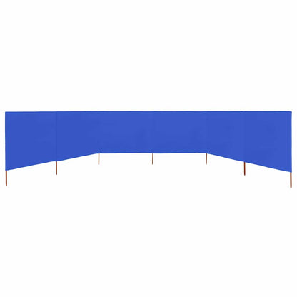 47179 vidaXL 6-panel Wind Screen Fabric 800x120 cm Azure Blue