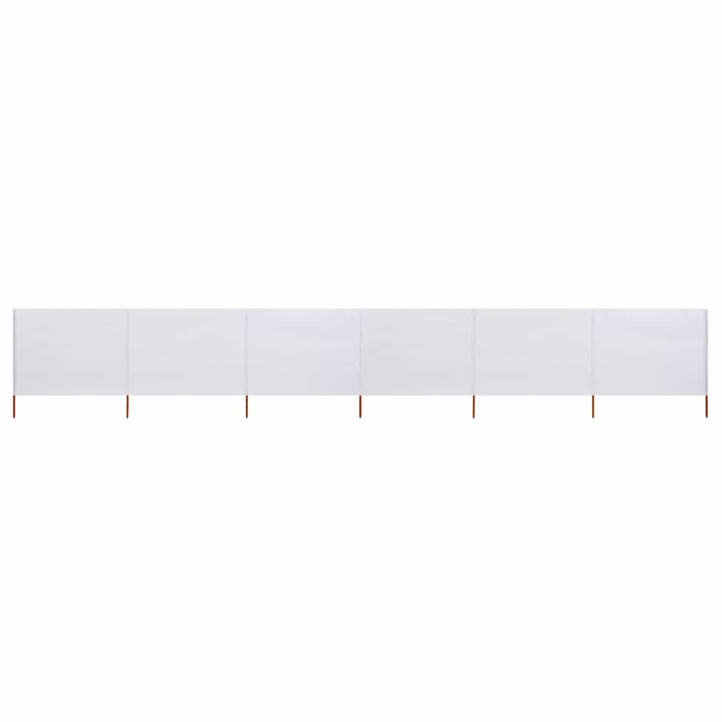 47180 vidaXL 6-panel Wind Screen Fabric 800x160 cm Sand White