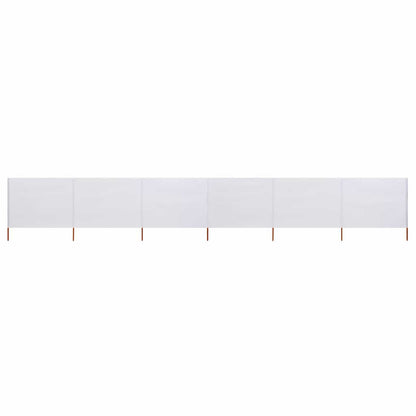 47180 vidaXL 6-panel Wind Screen Fabric 800x160 cm Sand White