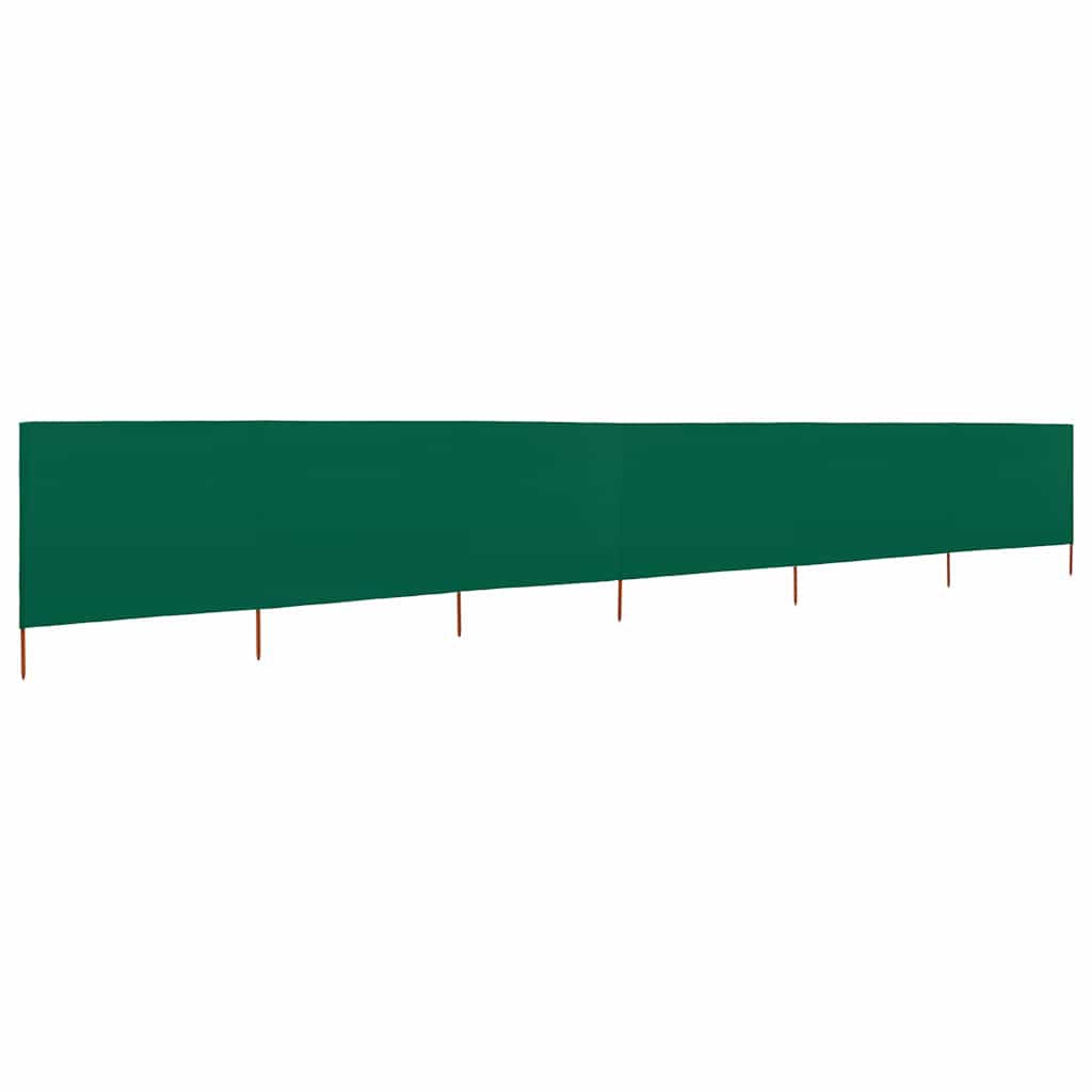 47181 vidaXL 6-panel Wind Screen Fabric 800x160 cm Green