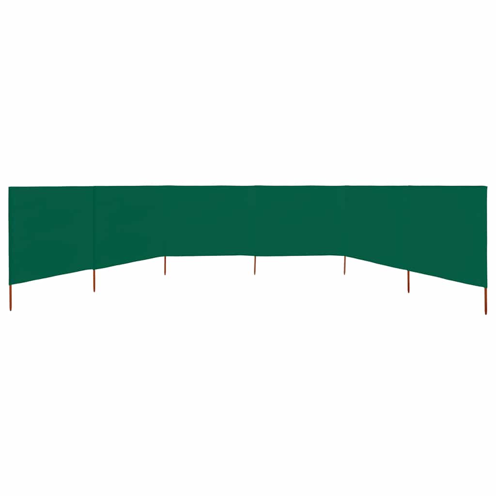47181 vidaXL 6-panel Wind Screen Fabric 800x160 cm Green