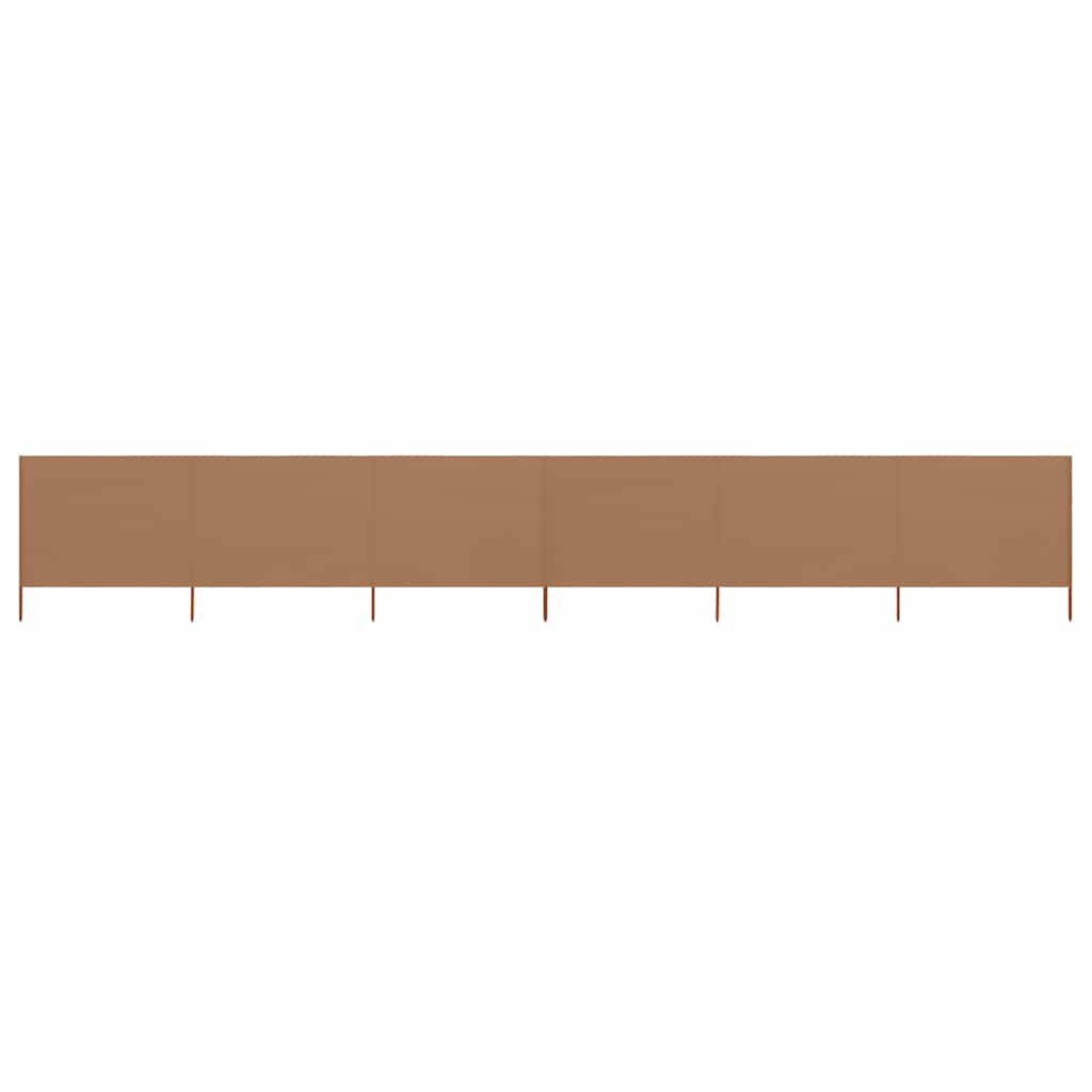 47183 vidaXL 6-panel Wind Screen Fabric 800x160 cm Taupe