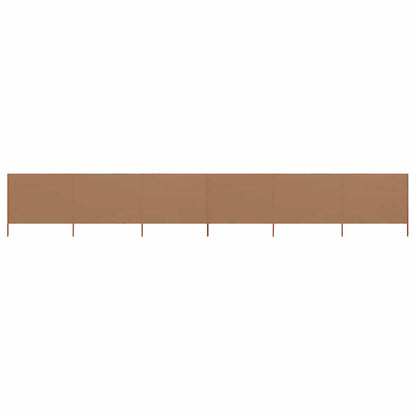 47183 vidaXL 6-panel Wind Screen Fabric 800x160 cm Taupe
