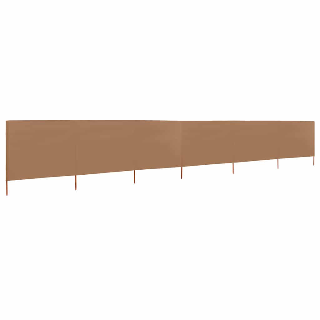 47183 vidaXL 6-panel Wind Screen Fabric 800x160 cm Taupe