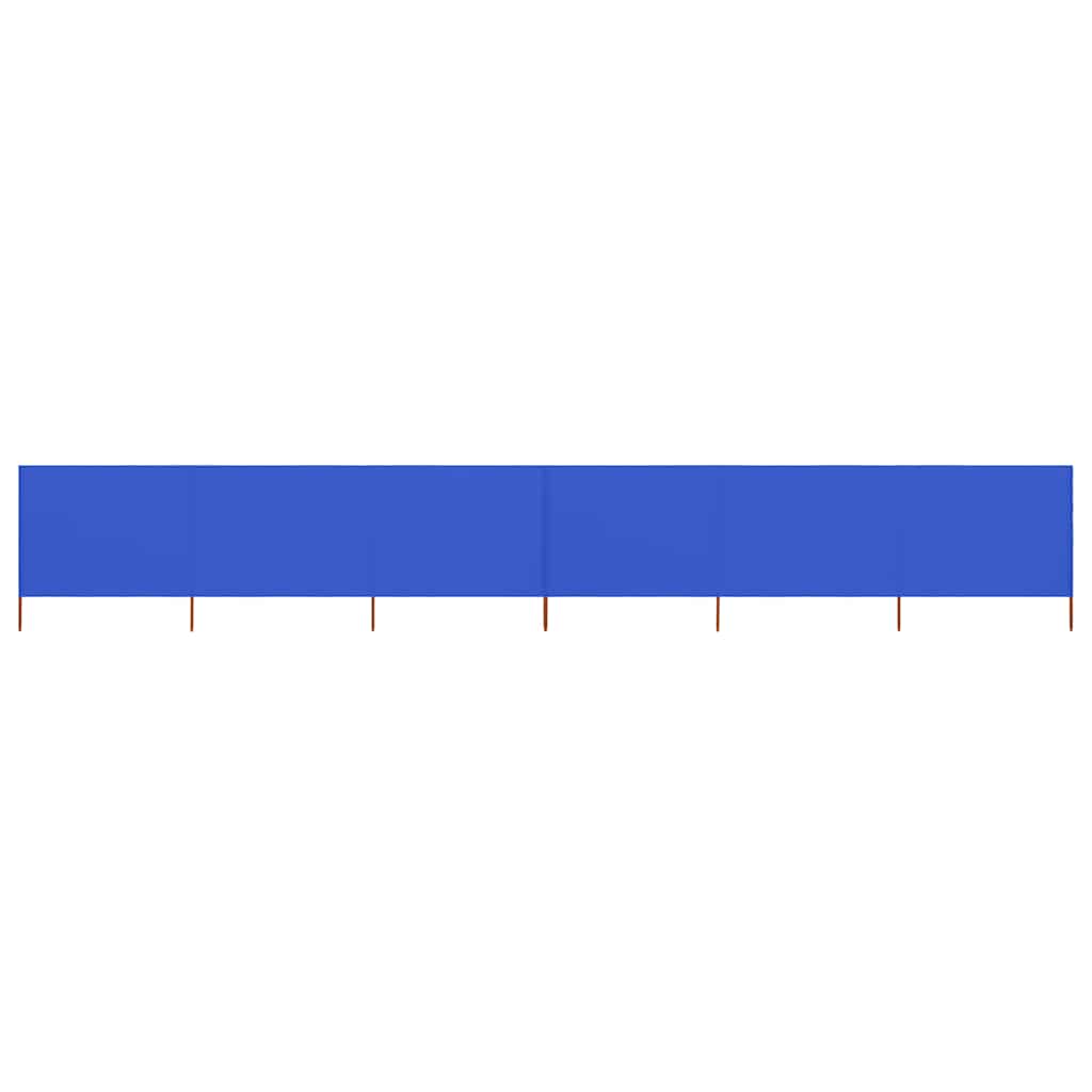 6-panel Wind Screen Fabric 800x160 cm Azure Blue