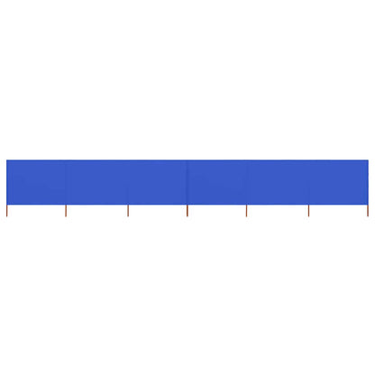 6-panel Wind Screen Fabric 800x160 cm Azure Blue