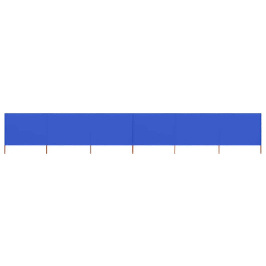6-panel Wind Screen Fabric 800x160 cm Azure Blue