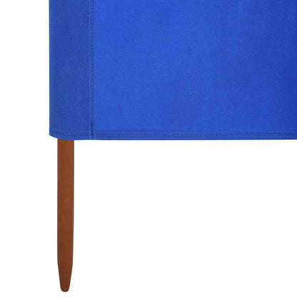 47185 vidaXL 6-panel Wind Screen Fabric 800x160 cm Azure Blue