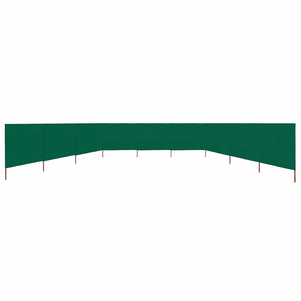 47187 vidaXL 9-panel Wind Screen Fabric 1200x80 cm Green