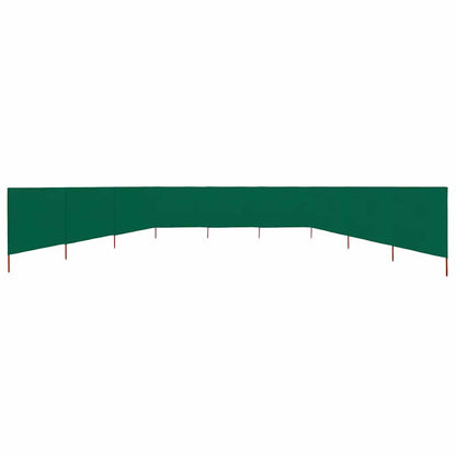 47187 vidaXL 9-panel Wind Screen Fabric 1200x80 cm Green