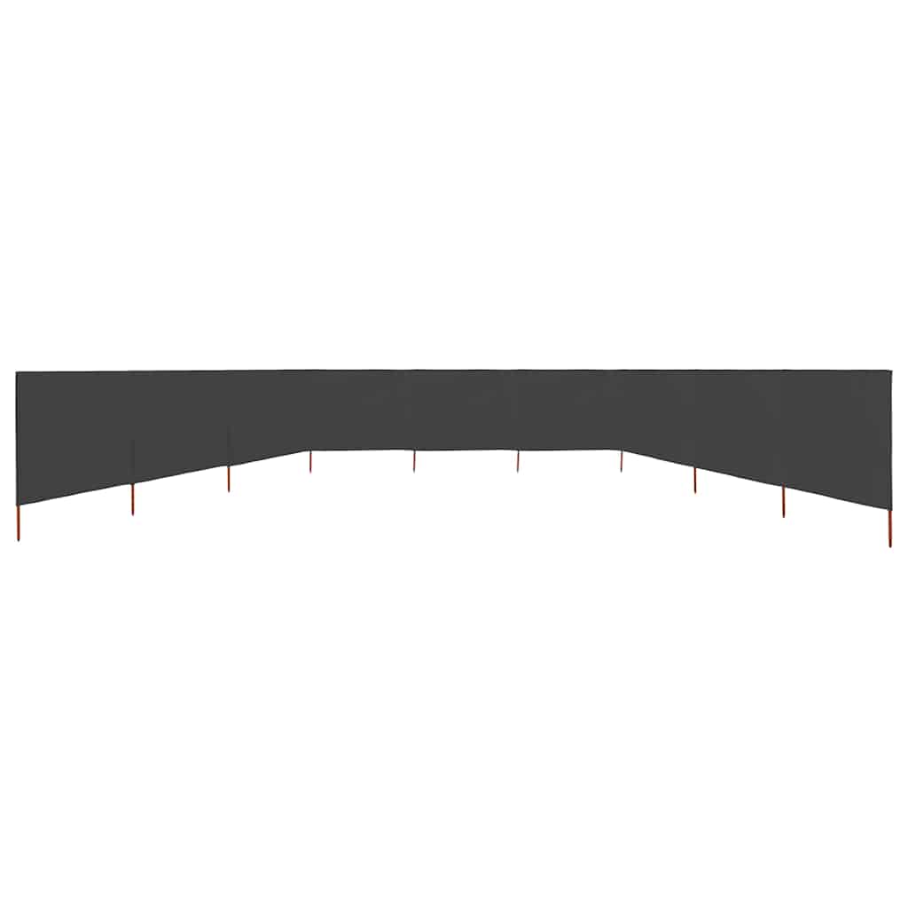 47188 vidaXL 9-panel Wind Screen Fabric 1200x80 cm Anthracite