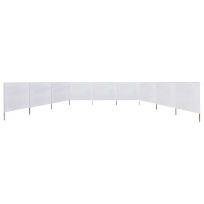 9-panel Wind Screen Fabric 1200x120 cm Sand White