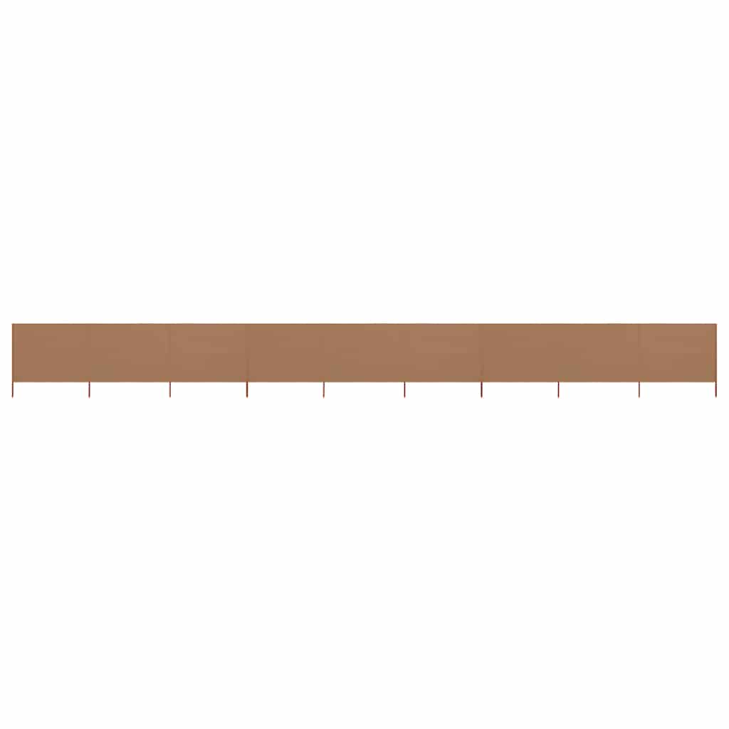 47195 vidaXL 9-panel Wind Screen Fabric 1200x120 cm Taupe