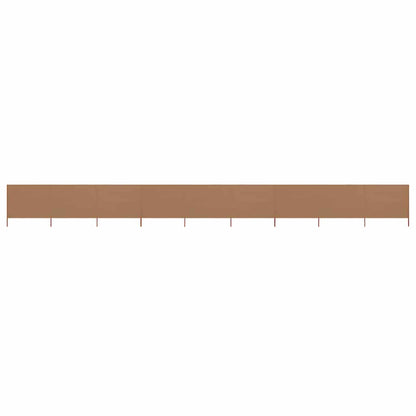47195 vidaXL 9-panel Wind Screen Fabric 1200x120 cm Taupe