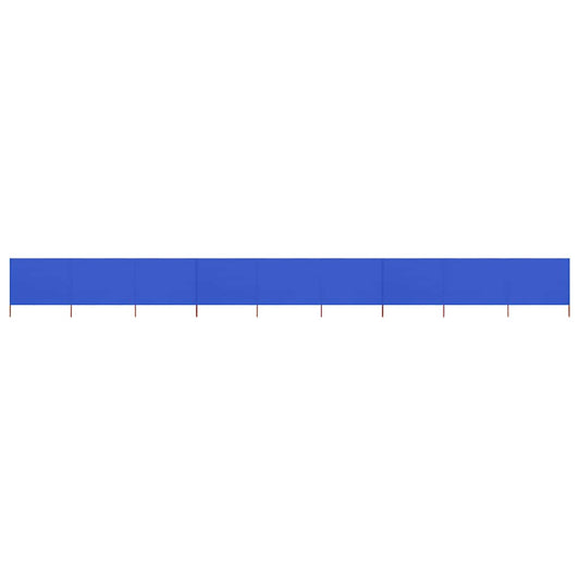 9-panel Wind Screen Fabric 1200x120 cm Azure Blue