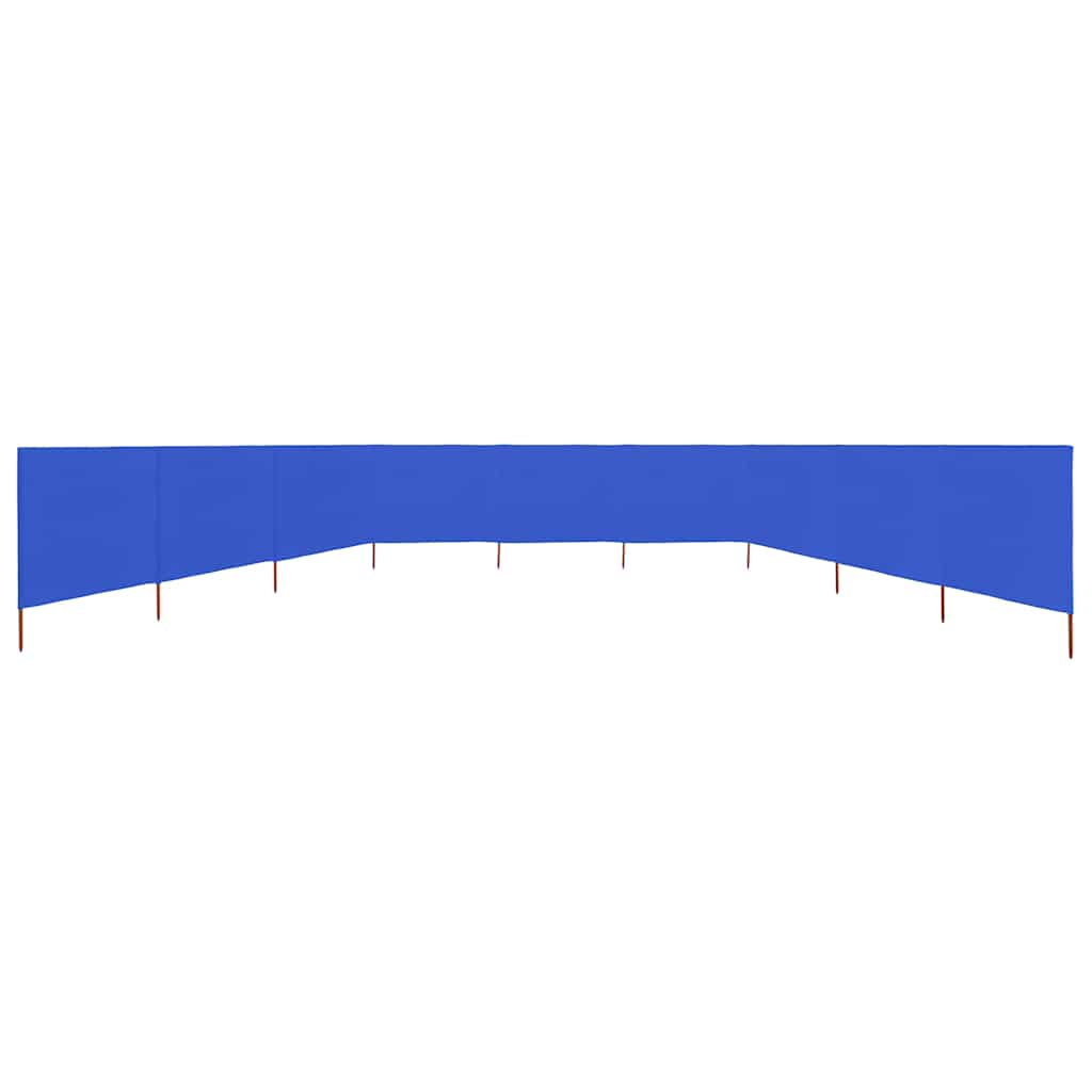 9-panel Wind Screen Fabric 1200x120 cm Azure Blue