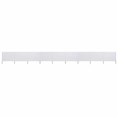 47198 vidaXL 9-panel Wind Screen Fabric 1200x160 cm Sand White