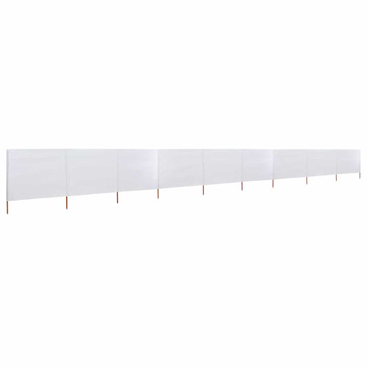 9-panel Wind Screen Fabric 1200x160 cm Sand White