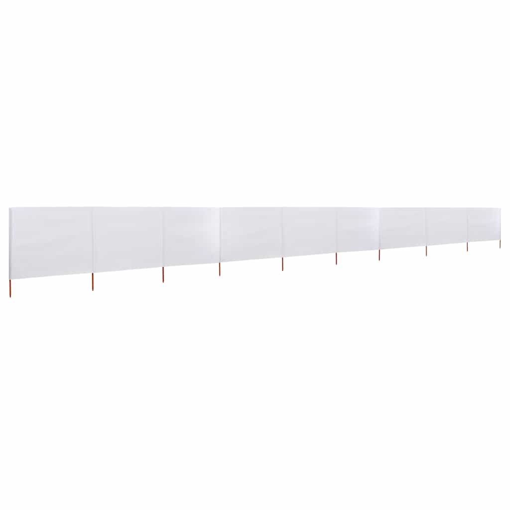 47198 vidaXL 9-panel Wind Screen Fabric 1200x160 cm Sand White