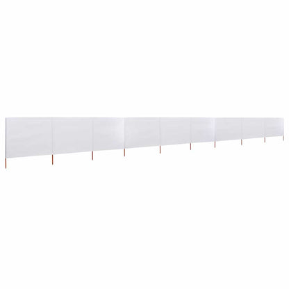 47198 vidaXL 9-panel Wind Screen Fabric 1200x160 cm Sand White