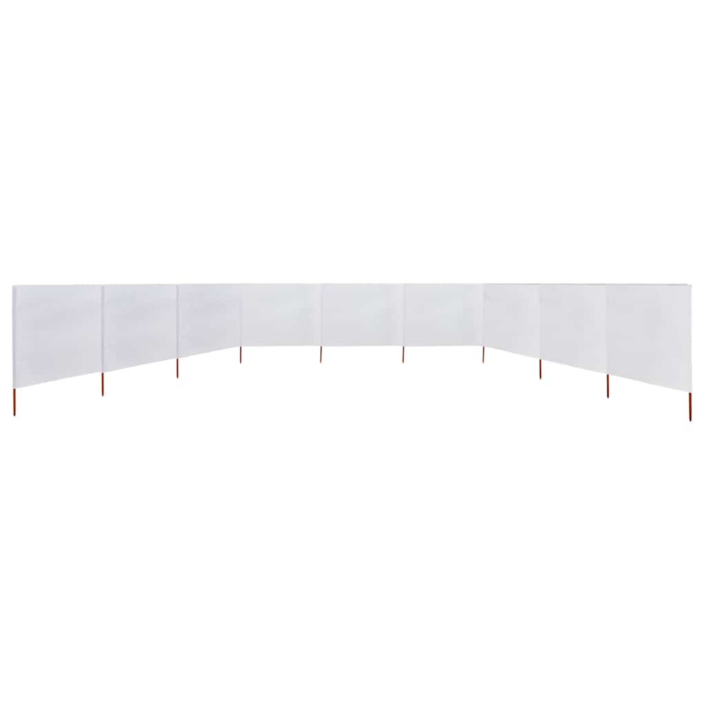 47198 vidaXL 9-panel Wind Screen Fabric 1200x160 cm Sand White