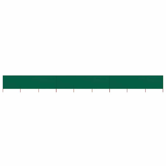 9-panel Wind Screen Fabric 1200x160 cm Green