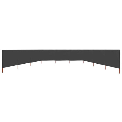 47200 vidaXL 9-panel Wind Screen Fabric 1200x160 cm Anthracite