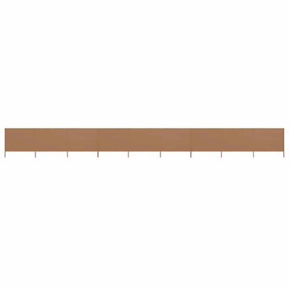 9-panel Wind Screen Fabric 1200x160 cm Taupe
