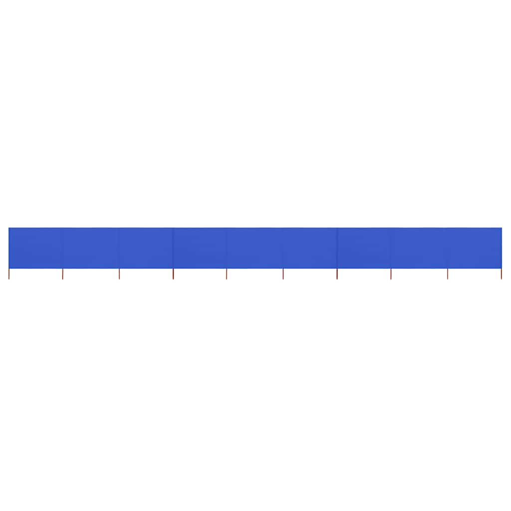 9-panel Wind Screen Fabric 1200x160 cm Azure Blue
