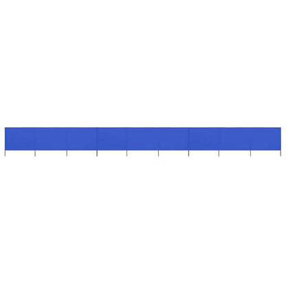 9-panel Wind Screen Fabric 1200x160 cm Azure Blue