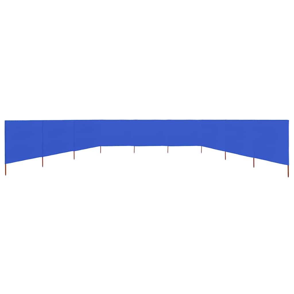 9-panel Wind Screen Fabric 1200x160 cm Azure Blue