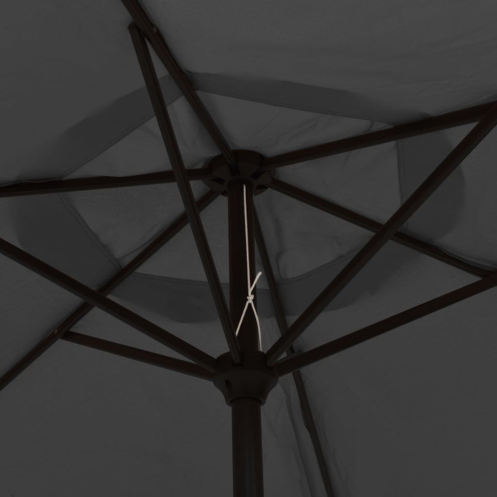 Garden Parasol Anthracite 200x224 cm Aluminium