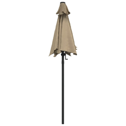 Garden Parasol Taupe 200x224 cm Aluminium