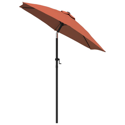 Garden Parasol Terracotta 200x224 cm Aluminium
