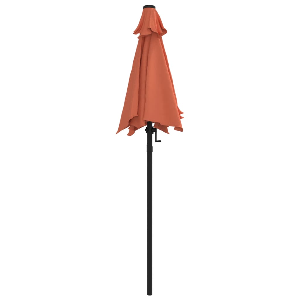 Garden Parasol Terracotta 200x224 cm Aluminium