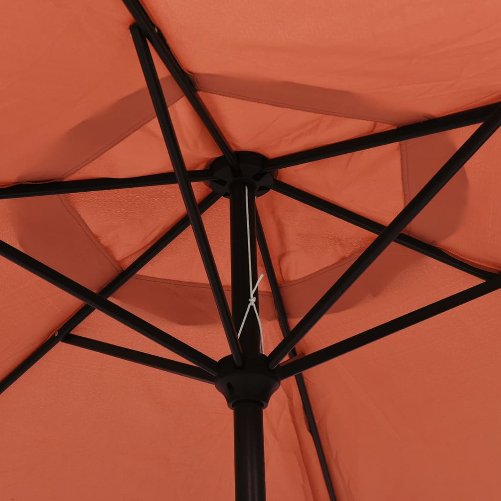 Garden Parasol Terracotta 200x224 cm Aluminium