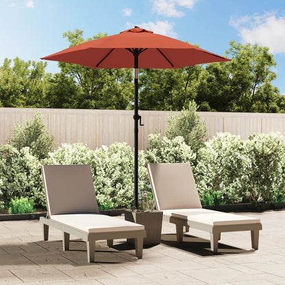 Garden Parasol Terracotta 200x224 cm Aluminium