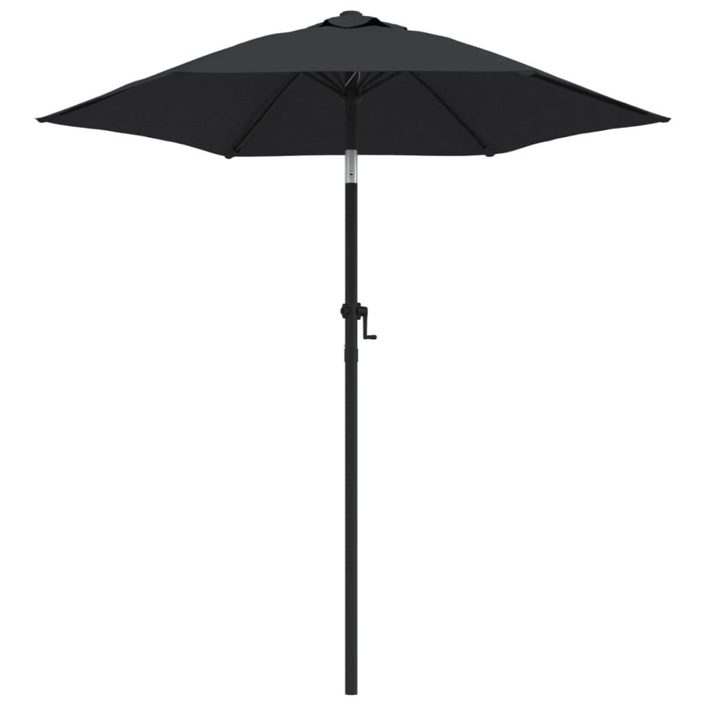 Garden Parasol | Black and dark grey | Aluminium, Polyester | Medium